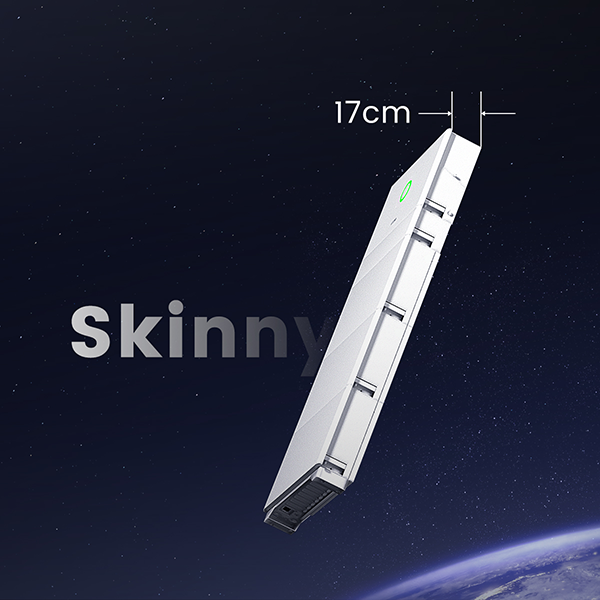 SAJ HS3 — slim batterimodul, endast 17 cm djup
